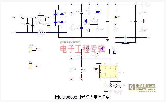 DU8608日光灯应用原理图